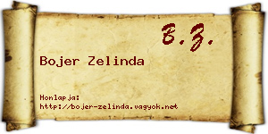 Bojer Zelinda névjegykártya